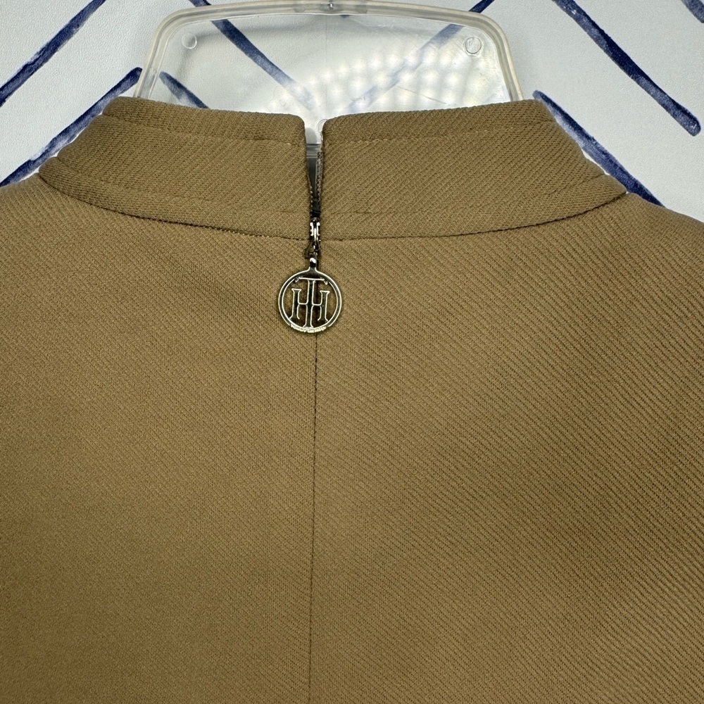NWT Tommy Hilfiger Tan Twill shift dress Sleeveless Size 4 - Picture 5 of 8